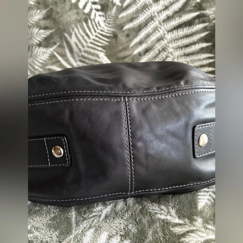Coach Black Leather Hobo Shoulder Bag